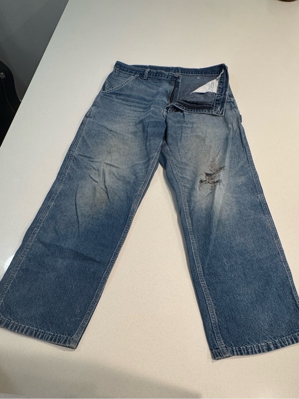 Distressed Vintage 1980s Carhartt Carpenter Jeans – Authentic Workwear
